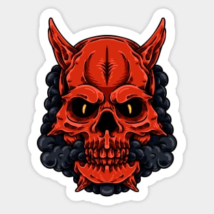 Demon Skull Sticker